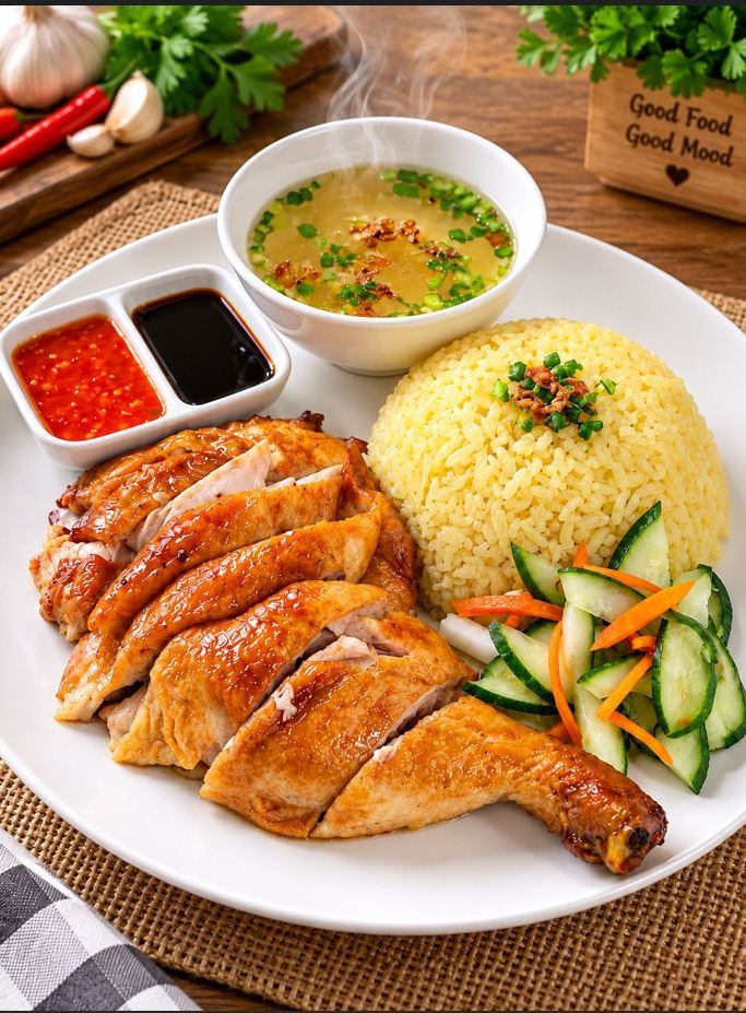 Chicken Rice with Roasted Chicken